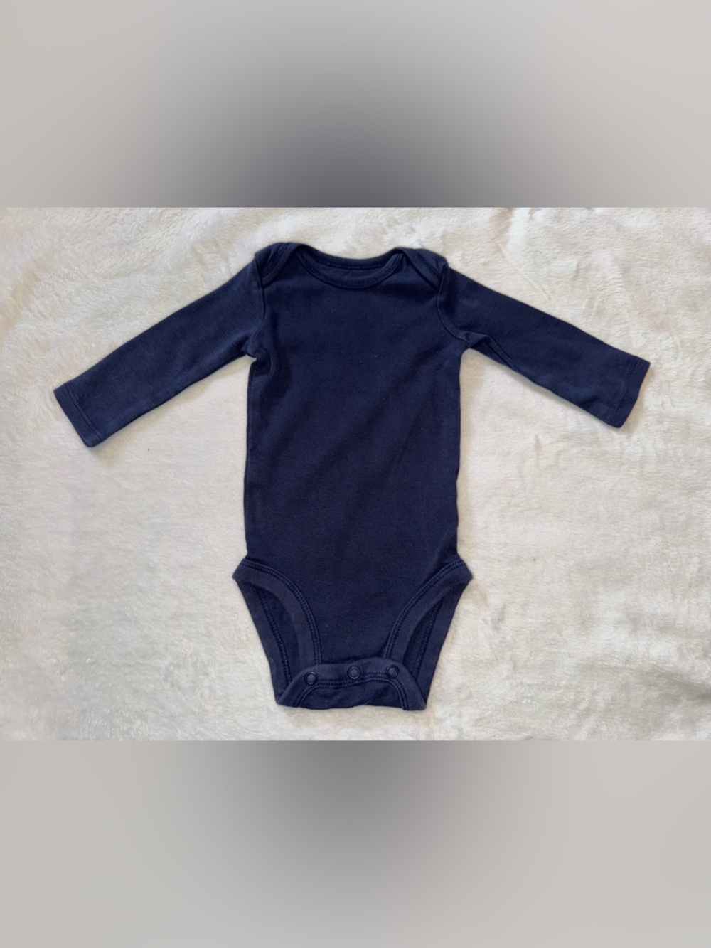 Carter's Long-Sleeve Navy Baby Bodysuit